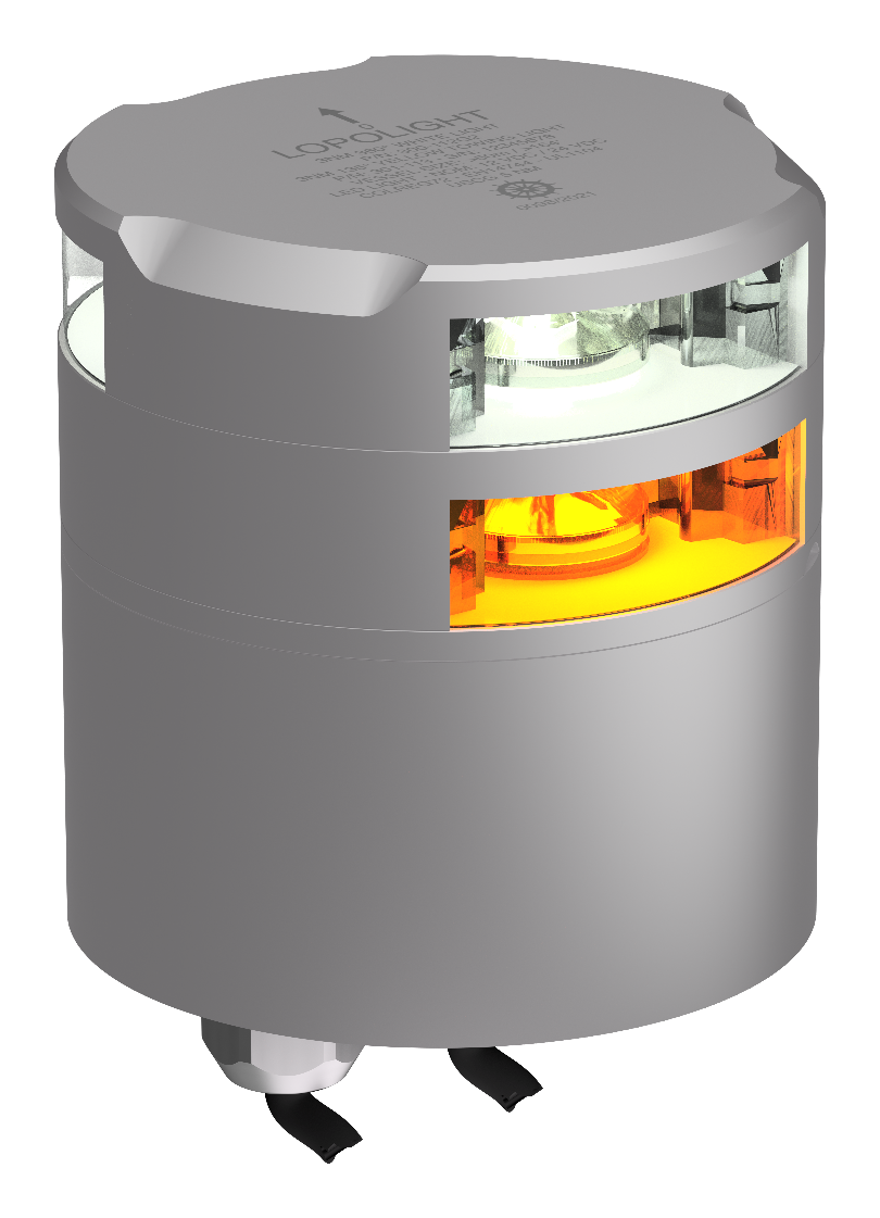 3nm Towing + 360° White, silver anodized